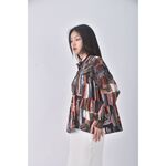 (XL) spades queen拼色綠色襯衫上衣二手衣, , large