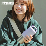 【日本孔雀Peacock】手提式真空斷熱不鏽鋼 冰霸杯 巨無霸鋼杯 保冰保溫 隨行杯 800ML(上蓋可拆洗)-黑色, , large