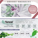 100%純天絲加大四件式兩用被床包組, , large