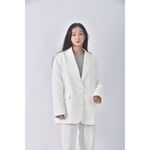 (M) wear to eat西裝寬鬆白色外套二手衣, , large