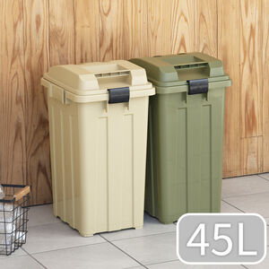 【this-this】日本TONBO｜戶外連結垃圾桶-大地色 45L