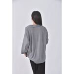 (XL) liville質感條紋黑色長袖上衣二手衣, , large