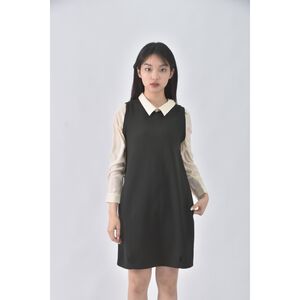 (S) pscompany質感學院風綠色洋裝二手衣