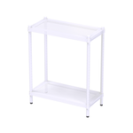 [Y HOUSE] 60x30x75cm Extreme Aesthetic Perforated Two-Tier Storage Rack - Lacquered White, , large