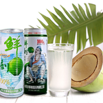 【半天水】鮮剖100%純椰汁/100%純椰汁含果肉各12瓶/共24瓶〈520ml/瓶/易開罐〉免運, , large