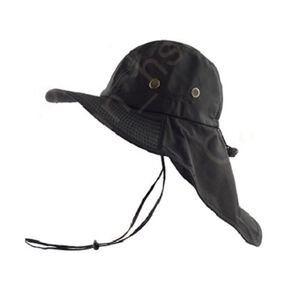 防潑水護頸遮陽帽-黑色