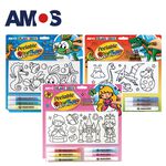 韓國AMOS玻璃貼DIY-藍色海洋 兒童玻璃彩繪 兒童玩具 繪畫玩具 (台灣總代理公司貨), , large
