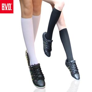 【BVD】學生中統襪<黑>B216 長襪 膝下襪 襪子 女襪