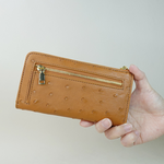 【M2nd】律米耶鴕鳥皮輕薄迷你長夾-土耳其藍(T65A), , large