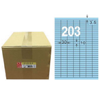 【龍德】LONGDER 三用電腦標籤 A4 203格 10*30mm 淺藍 1000張/箱 LD-850-B-B(適用雷射、噴墨、影印), , large