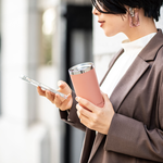 【日本孔雀Peacock】316不鏽鋼 手提式City城市 咖啡杯 保冷保溫杯300ML(耐衝擊底座)-岩灰, , large