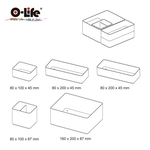 【O-Life】B-015 stacking storage box-black 5-piece set, , large
