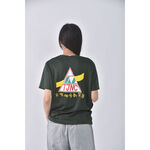 (M) cp印花綠色短袖上衣二手衣, , large