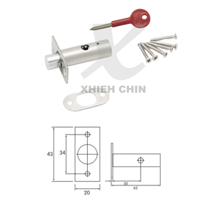 【協進五金】#304隱藏式管井鎖 拉絲(長芯)(鑰匙*1)