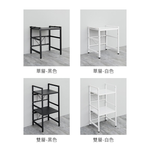 【Y HOUSE】Multi-purpose retractable storage rack/electrical rack/kitchen rack/shelf-single layer black, , large