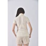 (S) cotton inn針織高領白色短袖上衣二手衣, , large