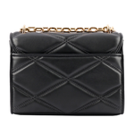 Michael Kors Serena 縫線菱格紋肩背/斜背鍊包/中款/黑色, , large