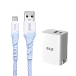 【台陞科技】REAICE PD33W雙孔1A1C充電頭+USB-A to Lightning1.2M編織充電傳輸線 充電套組/多色可選, , large