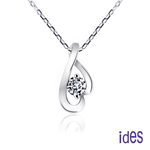 [ides愛蒂思] 精選設計款30分E/VS2八心八箭車工鑽石項鍊/環抱心型愛心, , large