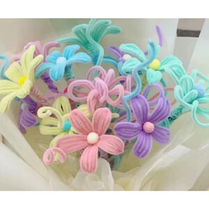 鴻昌 馬卡龍色 毛根 扭扭棒*1包100支(多色)黃色