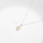 【Angel & Me】Peacock feather Feather s925 sterling silver necklace birthday gift, , large