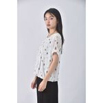 (M) mucar質感小貓白色短袖上衣二手衣, , large