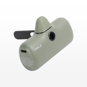 【古敬有限公司】iWALK 五代PRO 支架快充版 直插式行動電源 18W / 5000mAh / Lightning / 叢林綠