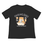 JZ TEE 貓咪-橙熟穩重 印花短袖T恤, , large
