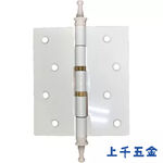 後鈕 門窗五金 Art 4"* 3-1/2"*2mm 烤米白色 鉸鏈 王冠頭 後鈕 活頁【單片販售】, , large