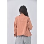 (XL) yuauyuau丹寧牛仔質感橘色外套二手衣, , large