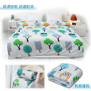 印花涼被床包組