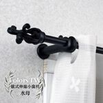 【Colors】伸縮小窗簾桿 水母 97-183cm 管徑9.8/7.8mm 伸縮桿 歐式 復古風格 小窗桿 門簾桿 穿桿, , large