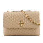 TORY BURCH Kira 縫線設計翻蓋肩背/斜背鍊包/沙漠色, , large