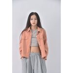 (XL) yuauyuau丹寧牛仔質感橘色外套二手衣, , large