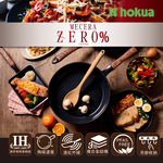 【日本北陸hokua】Mecera Zero陶瓷IH三層複合金不沾平底鍋28cm(含蓋), , large