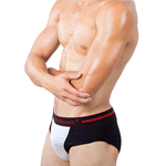 Men's Underpants, 黑+白色, large