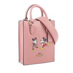 COACH Disney X Coach 米奇米妮溜冰圖案迷你二用琴譜包/淺腮紅粉, , large