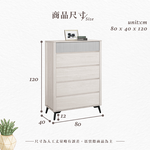 【Hampton 漢汀堡】瓦喬2.7尺五斗櫃, , large