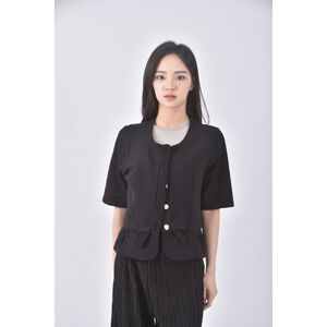 (S) j one質感棉質黑色外套二手衣