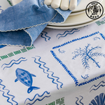 【SOLO Vintage】LCW Home 140x180cm Mediterranean Coastal Style Table Cloth Waterproof, , large
