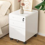 【AOTTO】免安裝附鎖桌下收納抽屜活動櫃(AC-703W), , large