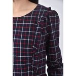 (S) earth music ecology質感格紋藍色洋裝二手衣, , large