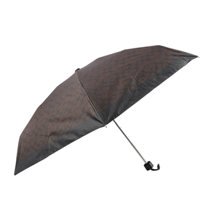 COACH CC Logo 滿版標誌環保材質迷你雨傘/巧克力色