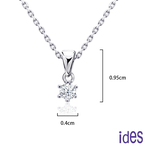[ides愛蒂思] 情人送禮 守護系列10分E/VS1八心八箭EX車工鑽石項鍊鎖骨鍊/經典六爪（刻字墜2選1） 款式選項請於訂單備註, , large
