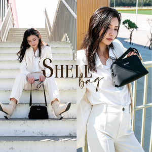 【AXIO】Shell Shoulder bag 經典手作頂級貝殼小肩包(Shell-SK)克拉米色