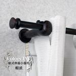【Colors】伸縮小窗簾桿 帽頭 56-97cm 管徑9.8/7.8mm 伸縮桿 歐式 復古風格 小窗桿 門簾桿 穿桿, , large