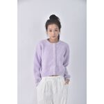(L) 【安于晴Charlene私服】質感珍珠扣紫色長袖上衣二手衣, , large