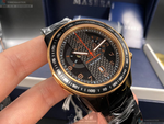 [星晴錶業]MASERATI手錶,46mm,R8873610002黑玫瑰金色錶面黑錶殼深黑色精鋼錶帶款, , large