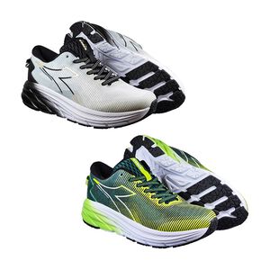 DIADORA迪亞多那 專業慢跑鞋 男運動鞋 男鞋 大尺碼 寬楦 寬腳板 高腳背 輕量 透氣 吸震 厚底 止滑 白黑 綠