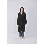 (XL) 質感長款黑色外套二手衣, , large